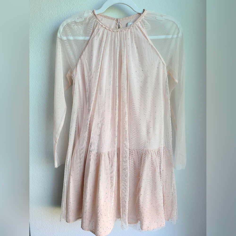 Stella McCartney - Girl's Pink Crystal Embellished Tulle Dress, Sz 12 Years